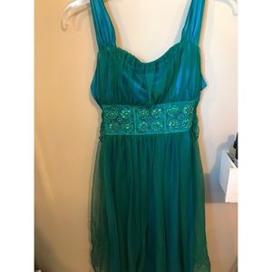 My Michelle turquoise and green dress